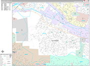 Hacienda Heights Wall Map Premium Style